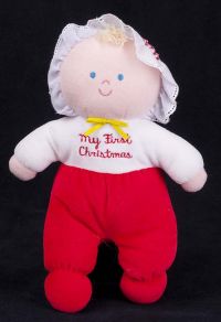 Eden Girl Doll My First Christmas Red & White Plush